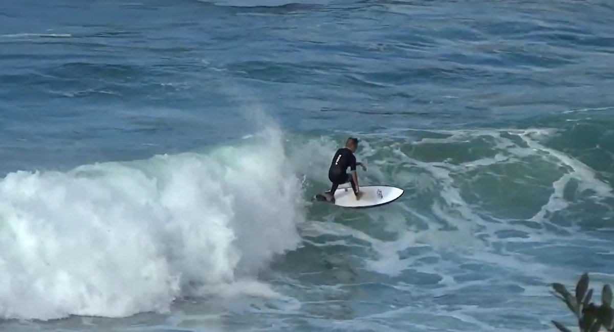 Inside the lineup on a small day, Okiwi (GBI) surf spot, Auckland / Rodney, New Zealand.